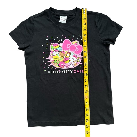 Hello‎ Kitty Cafe Donut Youth YS Black Shirt - Picture 3 of 8